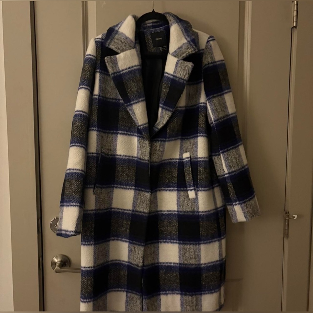 F21 Plaid Coat